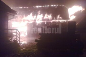 Incendiul s-a extins cu mare repeziciune
