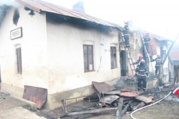 Pompierii au putut interveni eficient abia după aproximativ două ore de la izbucnirea incendiului