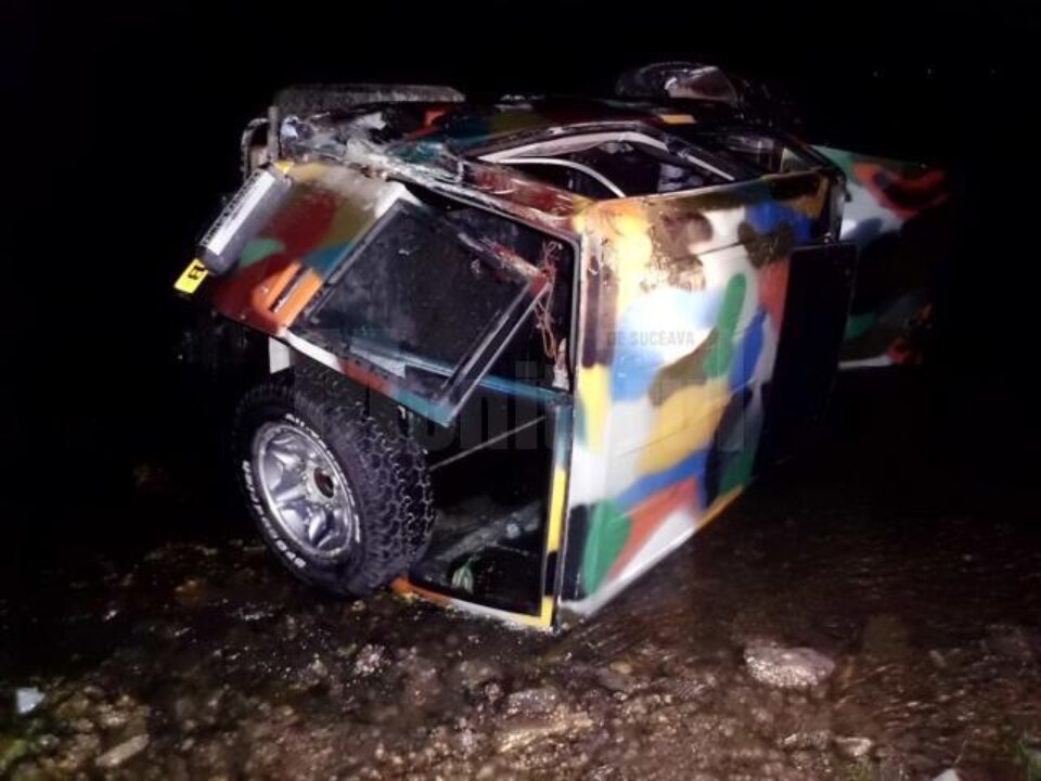 Tânărul de la volanul autoturismul de teren era băut și nu a adaptat viteza la drumul forestier accidentat