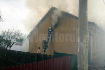 Incendiu deosebit de violent, în municipiul Rădăuți, pe strada 1 Mai
