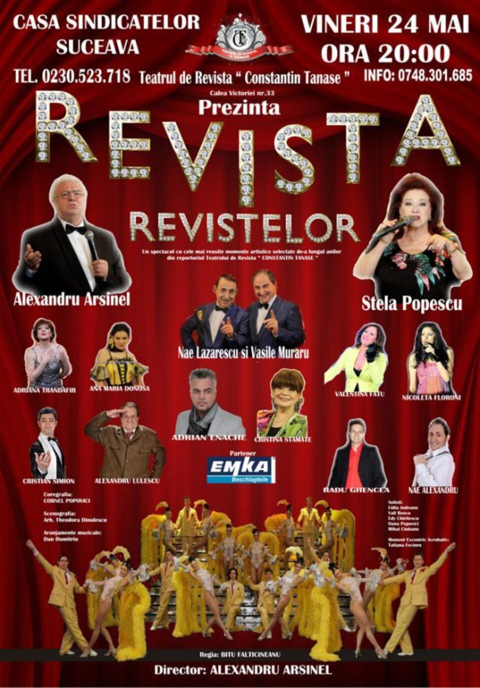 Stela Popescu și Alexandru Arșinel vor juca pe scena suceveană