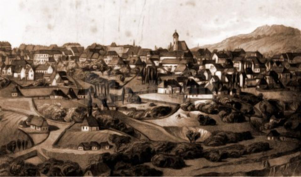 Cernăuți, 1832 – desen de I. Schubirsz