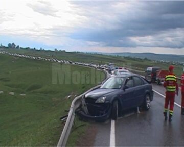Accidentul s-a produs pe fondul ploii torențiale