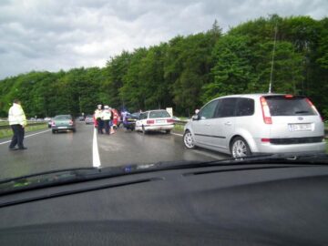 Accidentul s-a produs pe fondul ploii torențiale. Foto: Lucian Bolohan