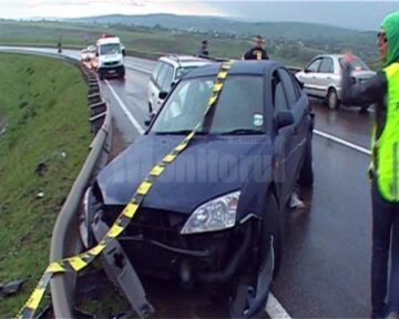 Accidentul s-a produs pe fondul ploii torențiale