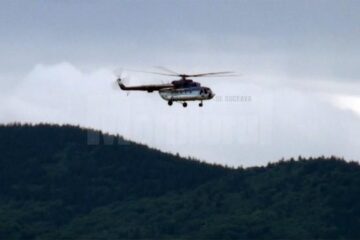 Acțiunea este coordonată dintr-un elicopter al Inspectoratului General al Aviației Române