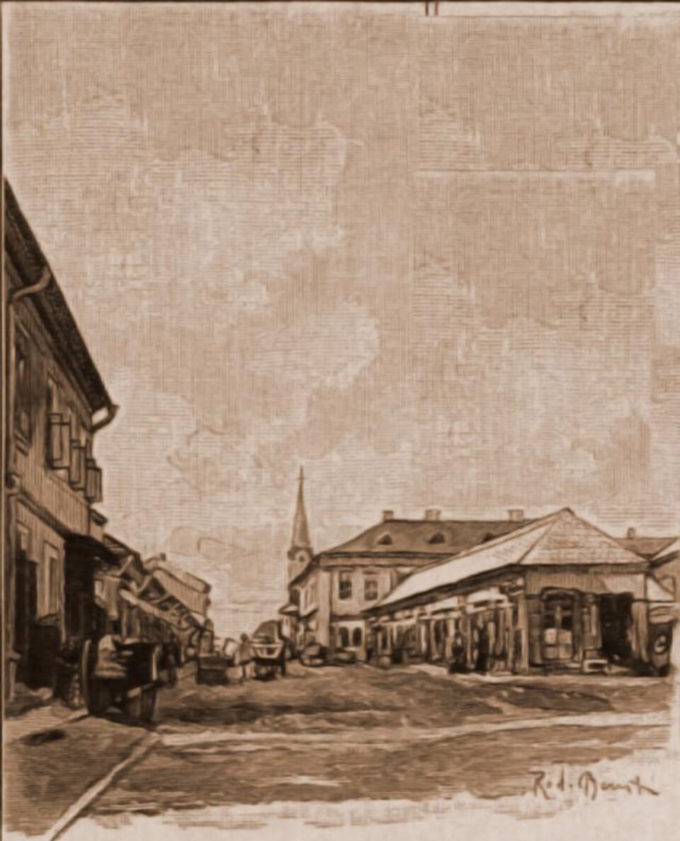 Cernăuți, 1870 – desen de Rudolf Bernt (1844-1914)