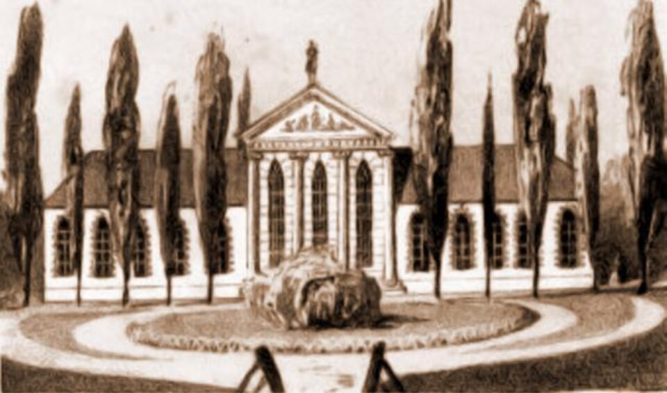 Cernăuți, Palatul Administrativ, 1832 – desen de I. Schubirsz