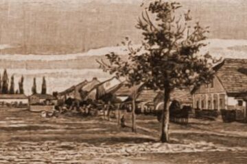 Cernăuți, cazarma austriacă – desen de Rudolf Bernt (1844-1914)