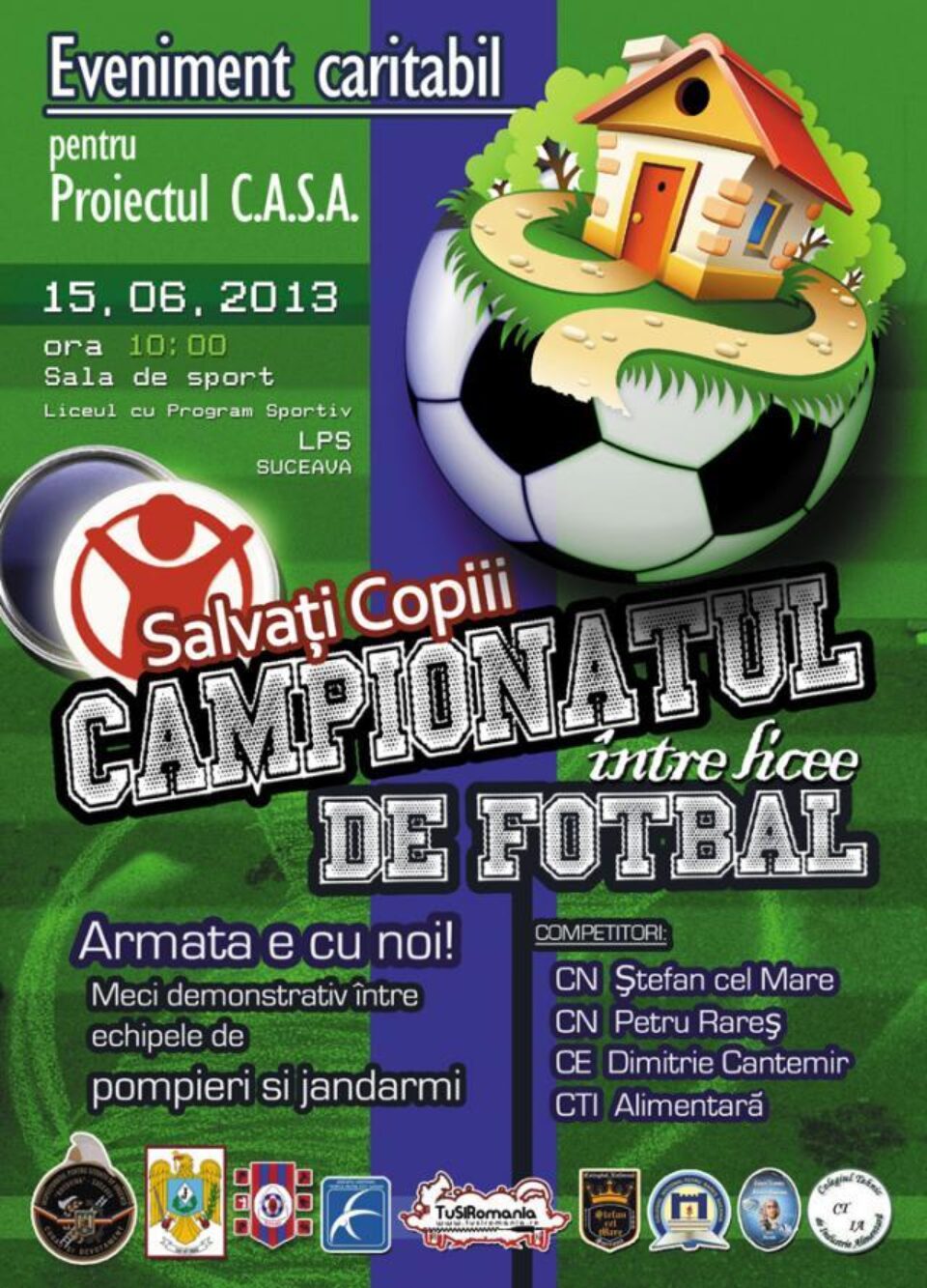 Campionat de fotbal între licee, organizat în scop caritabil