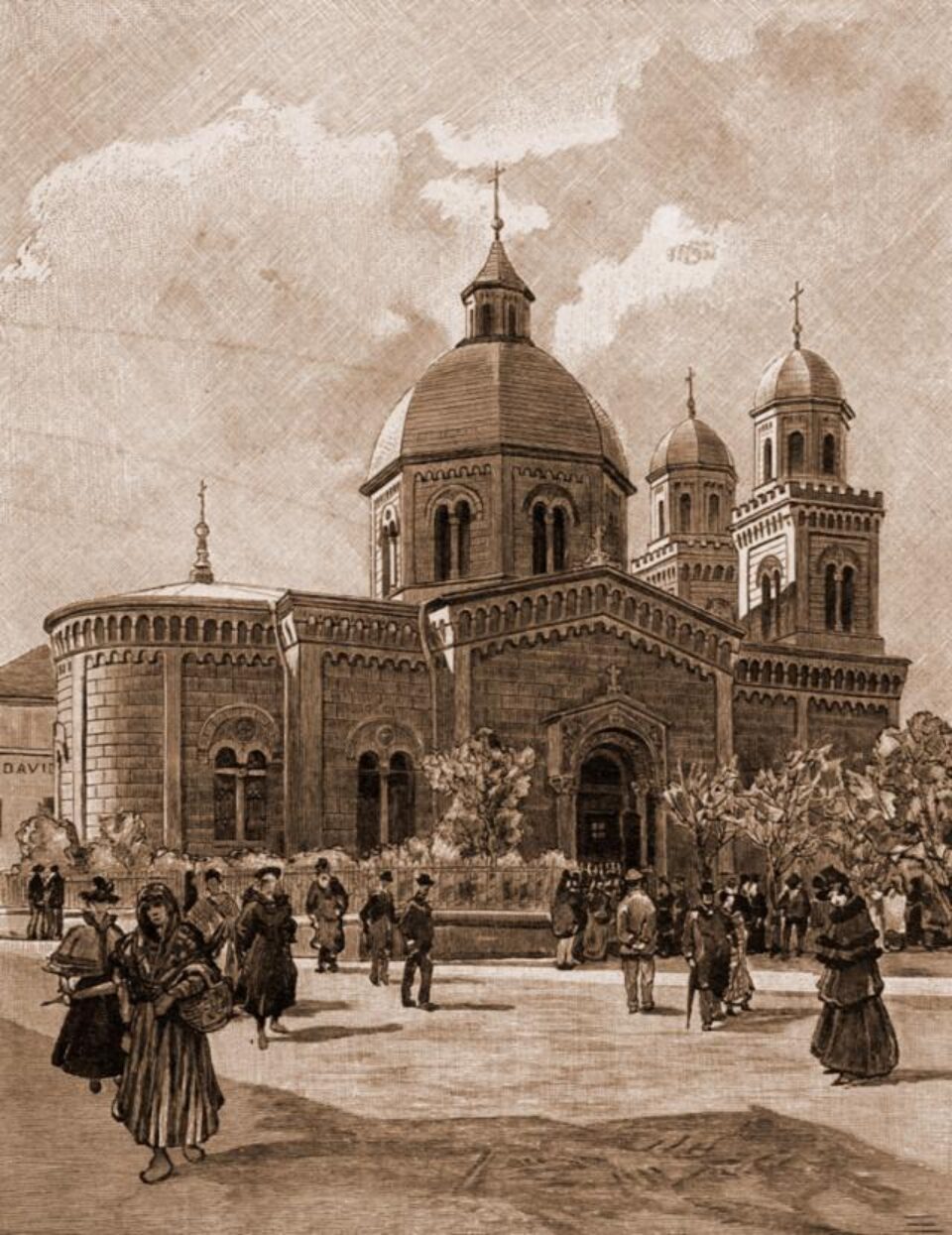 Cernăuți, biserica Sfânta Parascheva – desen de Rudolf Bernt (1844-1914) Cernăuți, biserica Sfânta Parascheva – desen de Rudolf Bernt (1844-1914)