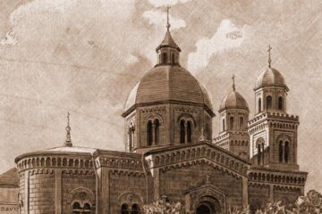 Cernăuți, biserica Sfânta Parascheva – desen de Rudolf Bernt (1844-1914)