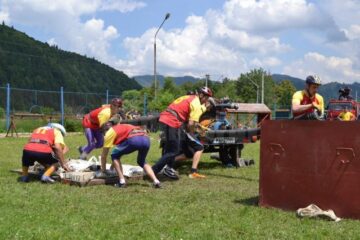 Pompierii profesioniști s-au întrecut în cadrul a patru probe