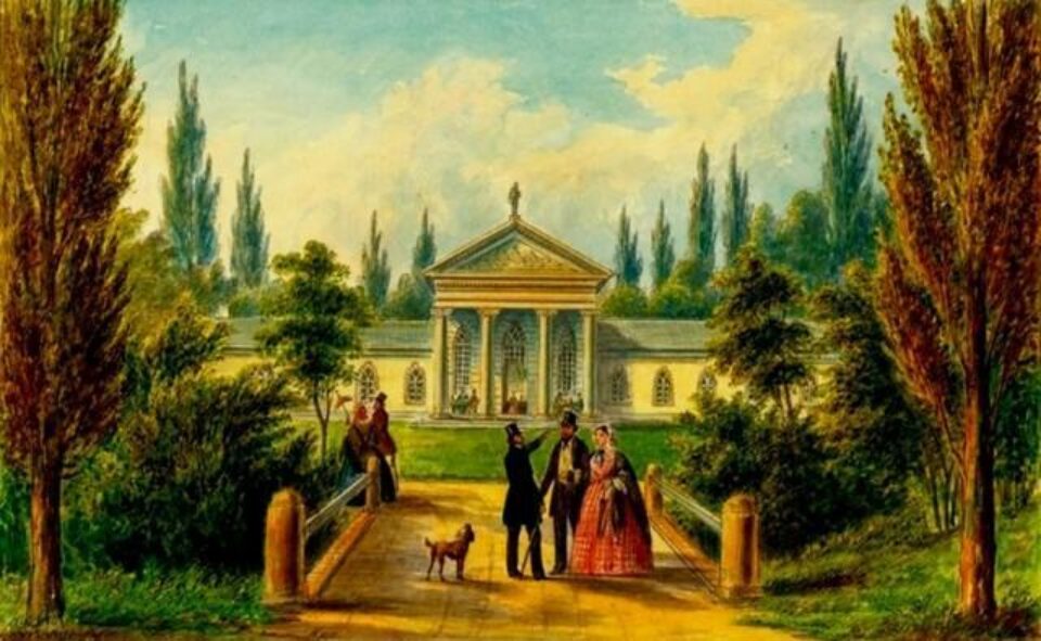 Cernăuți, Băile Publice – acuarelă de Franz Xaver Knapp (1809-1883)