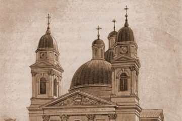 B24: Cernăuți, Catedrala ortodoxă – desen de Rudolf Bernt (1844-1914)
