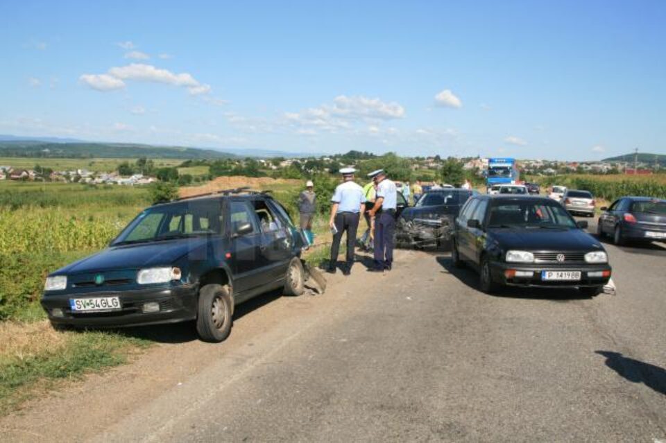 mașini implicate în accidentul în lanț