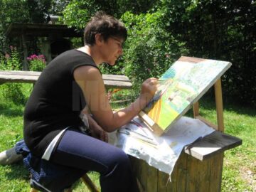 Tabăra de artă naivă a reunit opt participanți, care acoperă, prin zonele de proveniență, aproape întreg teritoriul țării