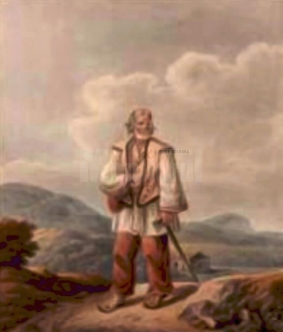 Huțan din Țibău – acuarelă de Franz Jaschke (1775-1842)