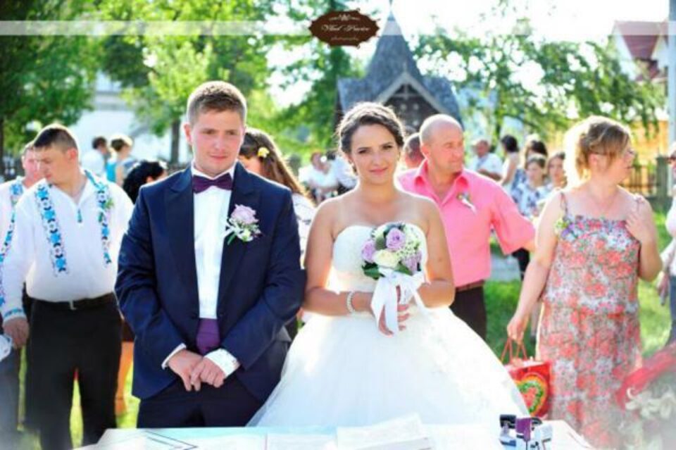 Nicușor Coroamă s-a căsătorit cu aleasa inimii sale, Georgeta. Foto: Vlad PURICE