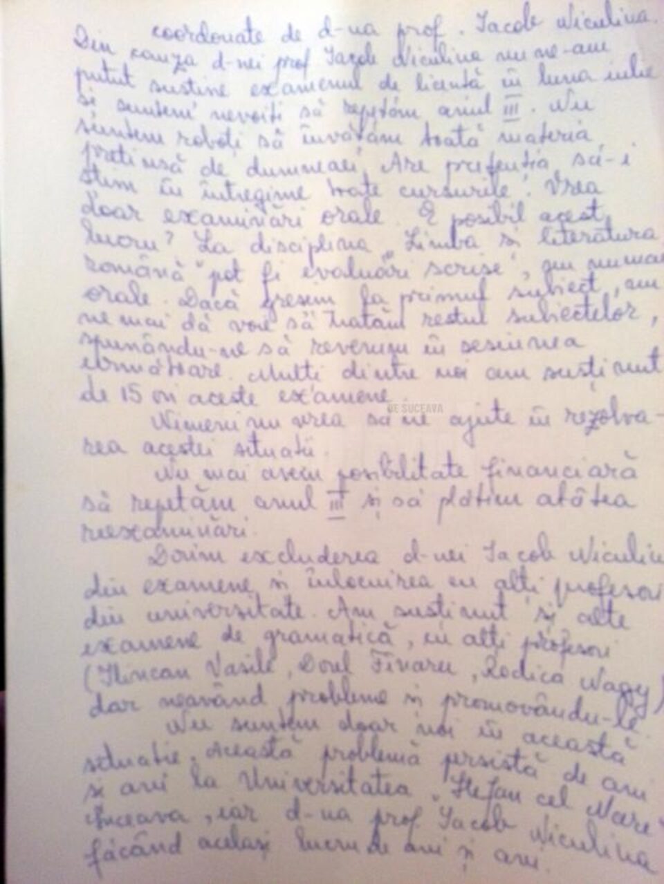 Sesizarea studenților