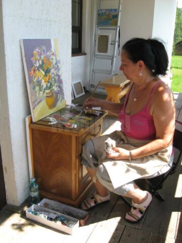 Tabăra de pictură reunește 17 membri ai Uniunii Artiștilor Plastici din România