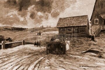 Mestecăniș – desen de Mattias Adolf Charlemont (1820-1871)