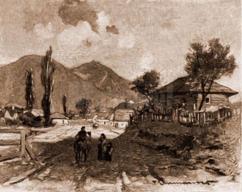 Moldovița – desen de Mattias Adolf Charlemont (1820-1871)