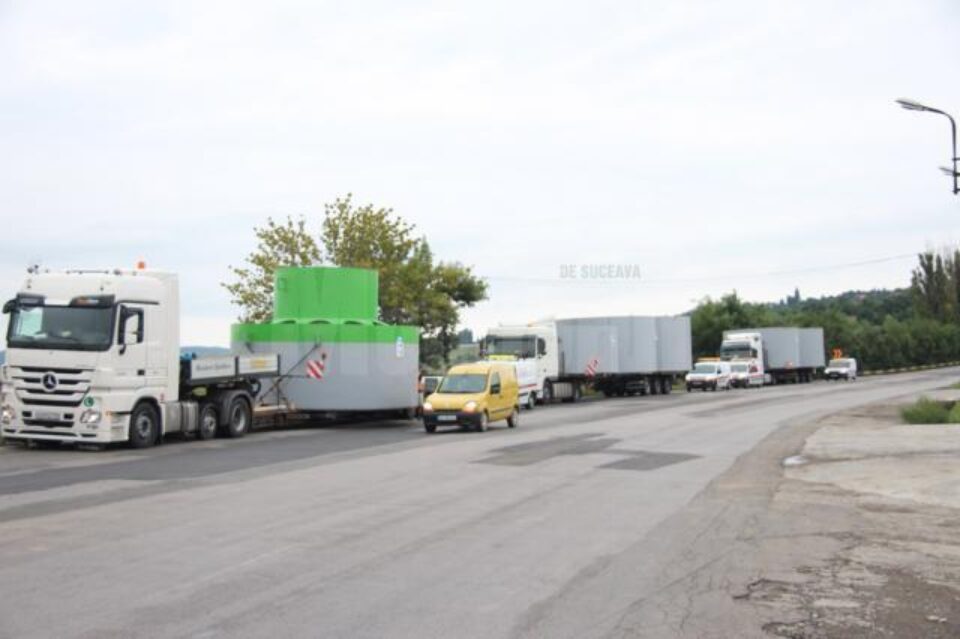 Transport agabaritic care a traversat județul de la un capăt la celălalt