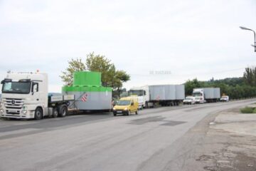 Transport agabaritic care a traversat județul de la un capăt la celălalt