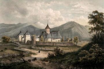 Putna, mănăstirea, în 1860 – acuarelă de Franz Xaver Knapp (1809-1883)