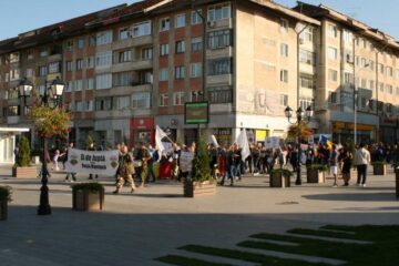 Ieri a fost a doua duminică la rând în care sucevenii au protestat împotriva proiectului Roșia Montană