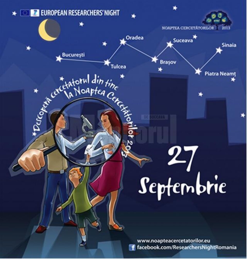 “Noaptea cercetătorilor” va avea loc săptămâna viitoare, la Universitatea „Ștefan cel Mare” “Noaptea cercetătorilor” va avea loc săptămâna viitoare, la Universitatea „Ștefan cel Mare”