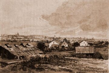 Rădăuți – desen de Mattias Adolf Charlemont (1820-1871)