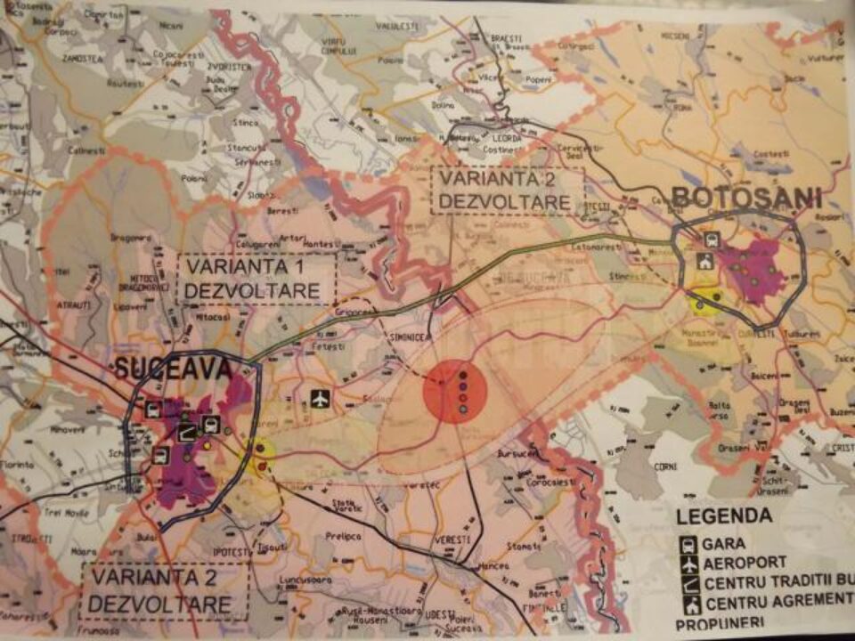 Planul proiectului de dezvoltare policentrică Suceava - Botoșani