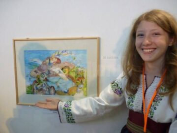 Iasmina și desenul cu care a câștigat argint în Japonia