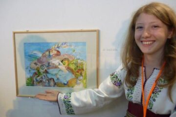 Iasmina și desenul cu care a câștigat argint în Japonia