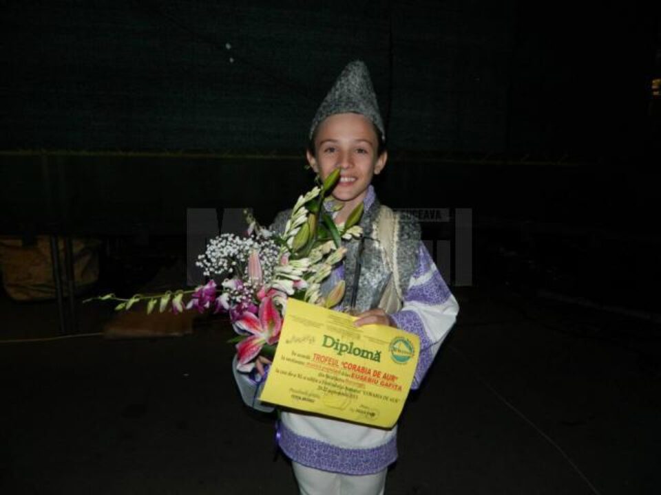 Eusebiu Gafița, în vârstă de 14 ani, a câștigat Trofeul „Corabia de aur”