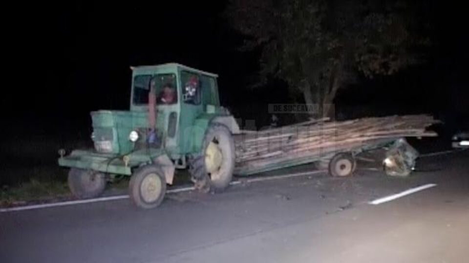 Un tractorist în vârstă de 70 de ani a produs un grav accident la Zvoriștea, soldat cu un mort și 3 răniți