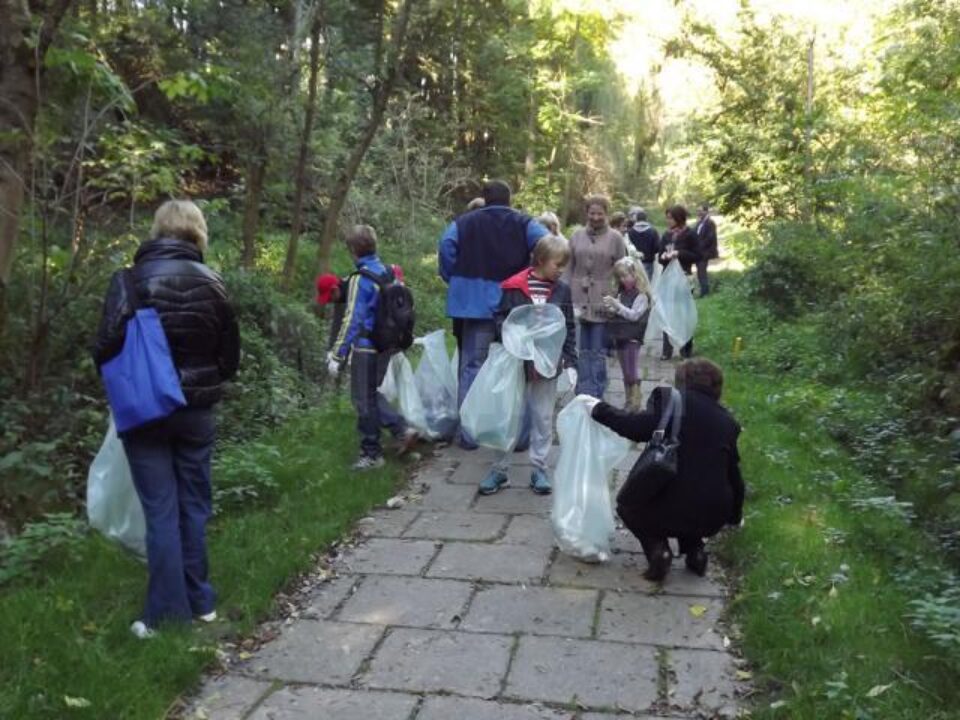 Voluntarii implicați în curățarea parcului Șipote