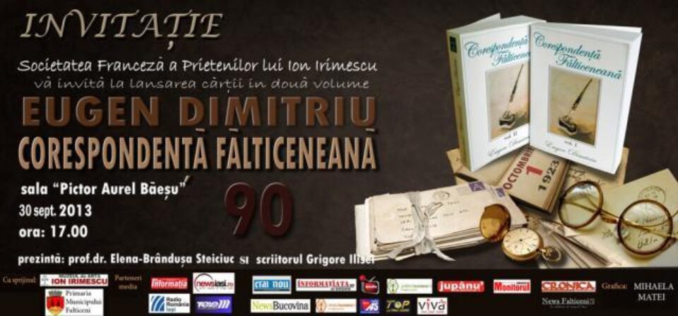 La împlinirea a 90 de ani, scriitorul Eugen Dimitriu va fi sărbătorit la Fălticeni
