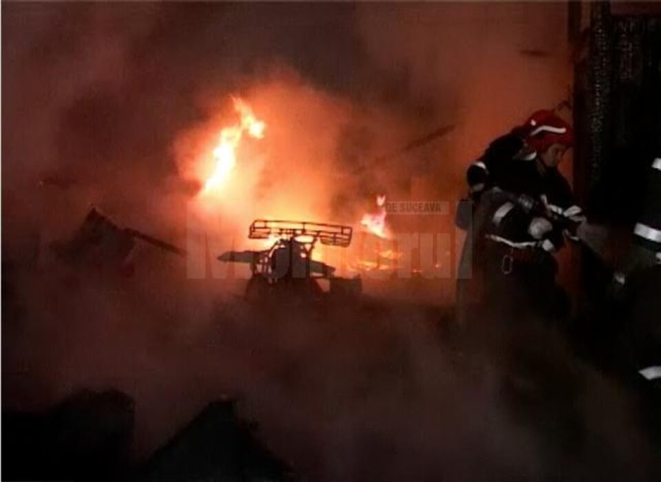 Casa viceprimarului din Fântâna Mare, mistuită de un incendiu violent