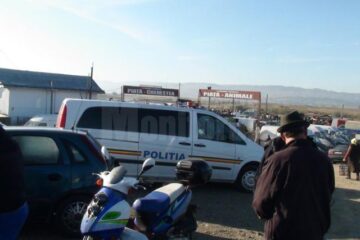 Aproape 20 de polițiști au descins ieri dimineață în piața de la Verești