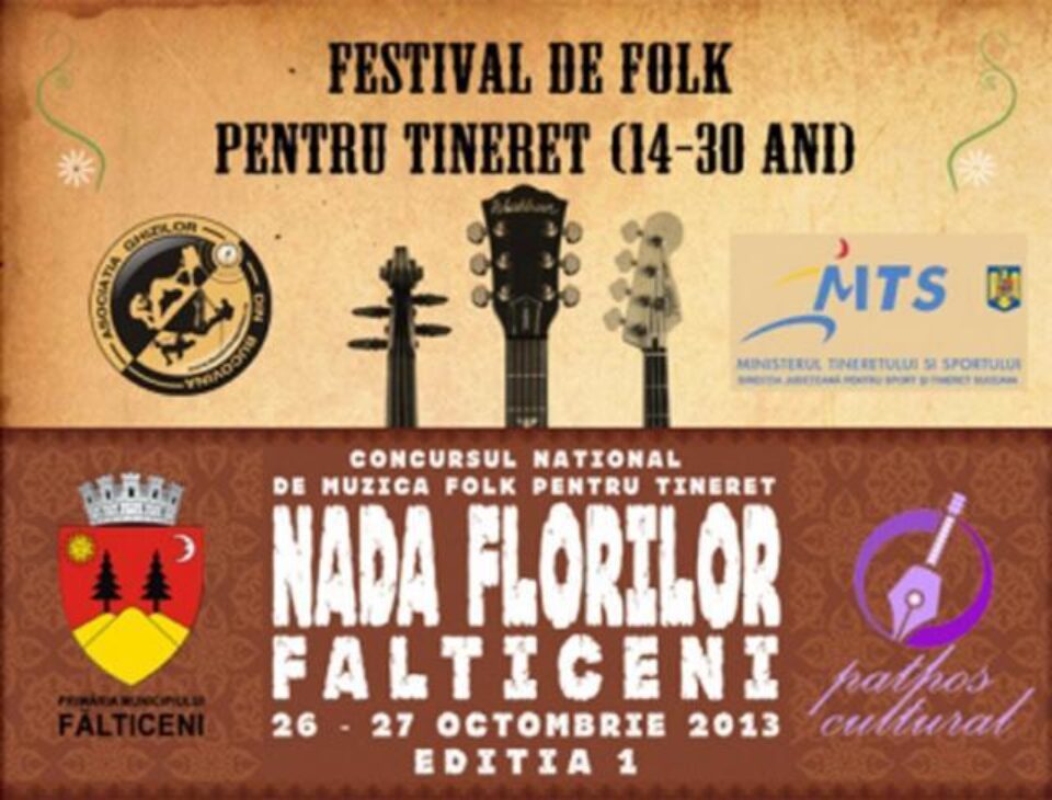 Au început înscrierile pentru Concursul Național de Folk ”Nada Florilor”