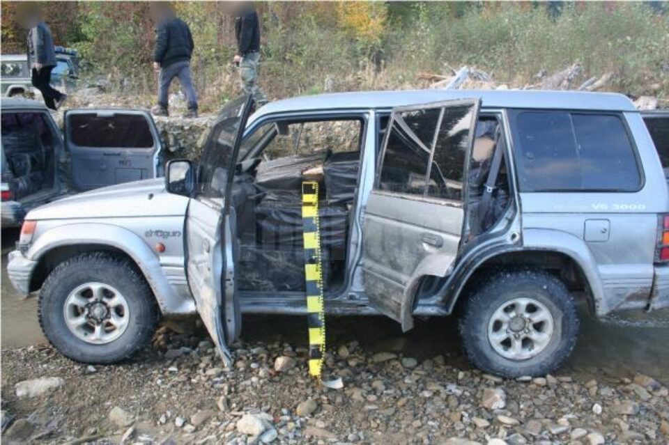 Una dintre mașinile confiscate