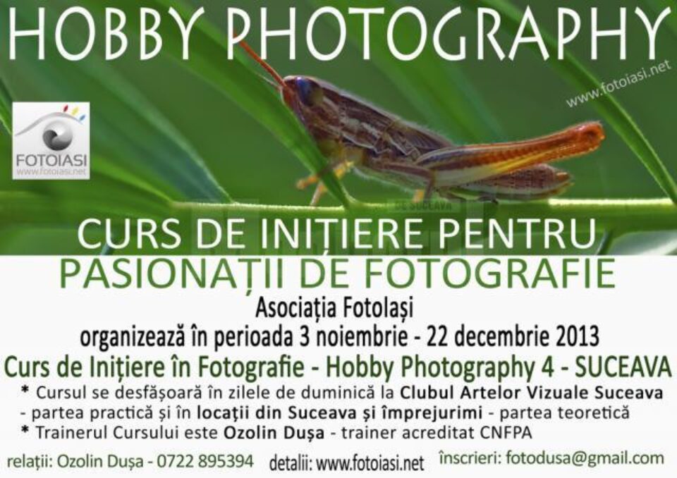 Curs de inițiere pentru pasionații de fotografie din Suceava