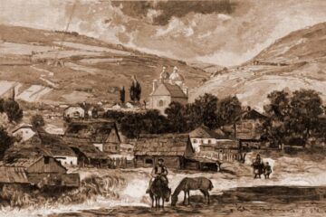 Vatra Dornei – desen de Mattias Adolf Charlemont (1820-1871)