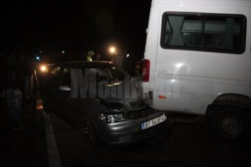 Autoturismul Opel implicat în accident