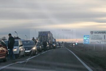 Traficul de pe E 85 a fost blocat in jur de o ora