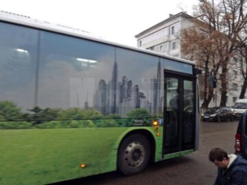 Autobuzul electric pe străzile Sucevei