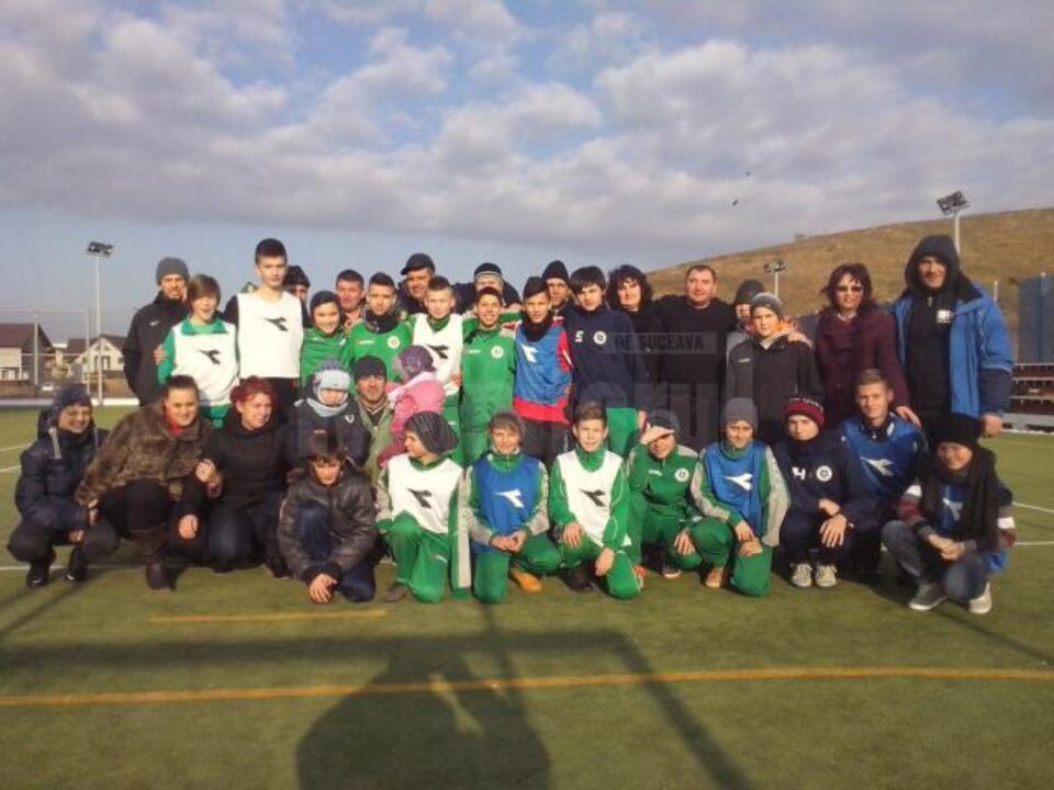 Copiii, părinții și antrenorii, la petrecerea de final a celor de la Sporting
